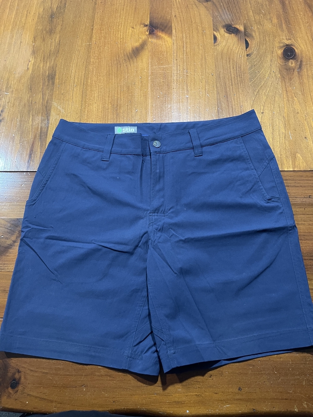 STIO Mens‎ Coburn Blue Casual Lightweight Performance Chino Shorts Size 34 X 8